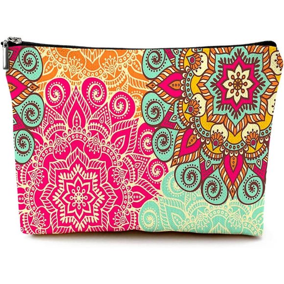 Women's High Quality Beautiful Canvas Waterproof Zipper Makeup Bag For Cosmetic - Picture 1 of 6